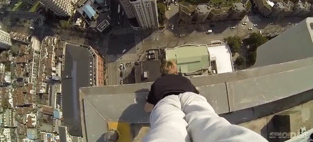 Doing a handstand on the edge of a 40-story building is just nuts