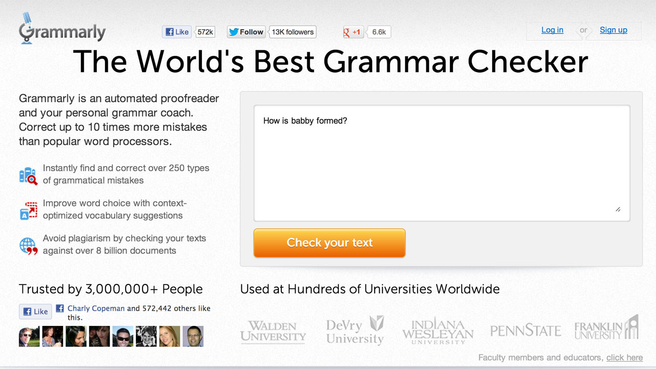 grammarly check for word