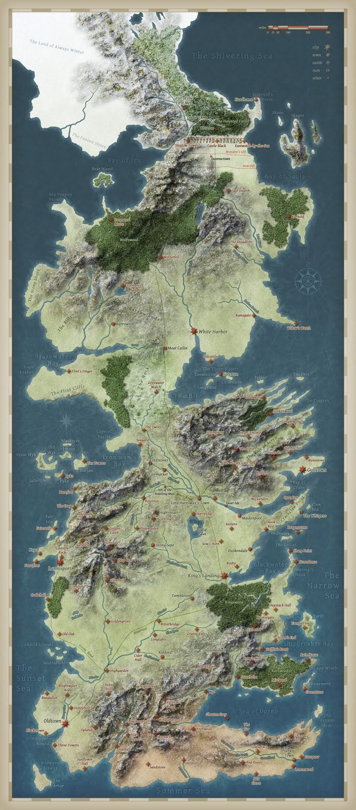 Mapping the Seven Kingdoms