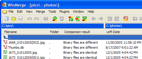 file comparison winmerge