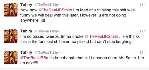 J.R. Smith Tweeted A Photo Of "The Girl With The Biggest Ass Ever" Wearing A Thong In His Hotel Room Bed