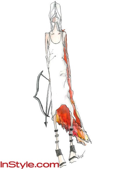 Fashion designers sketch their own versions of Katniss' fiery couture
