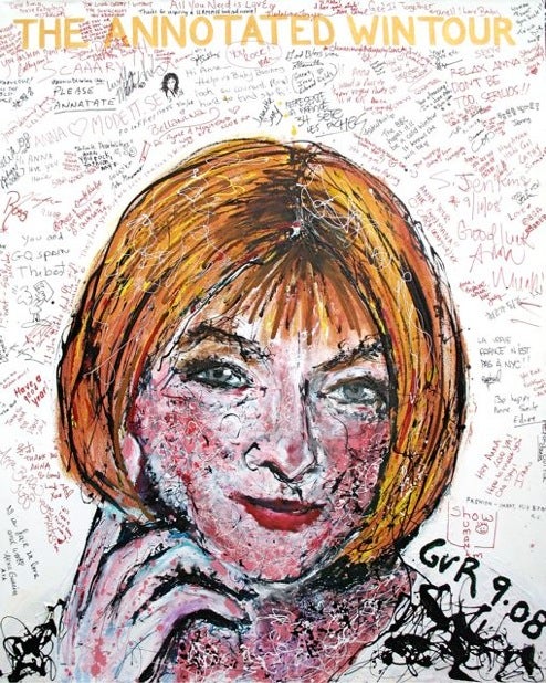 Painting Of Anna Wintour Doubles As Anna Wintour Slam Book