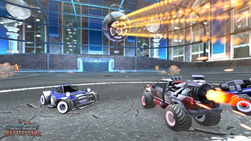 Supersonic Acrobatic Rocket-Powered Battle-Cars