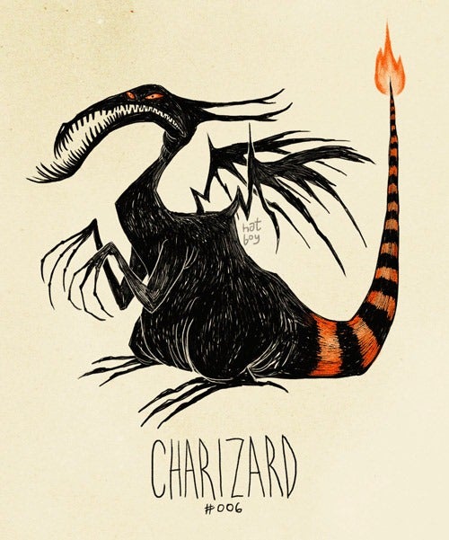 Pokémon, in the style of Tim Burton