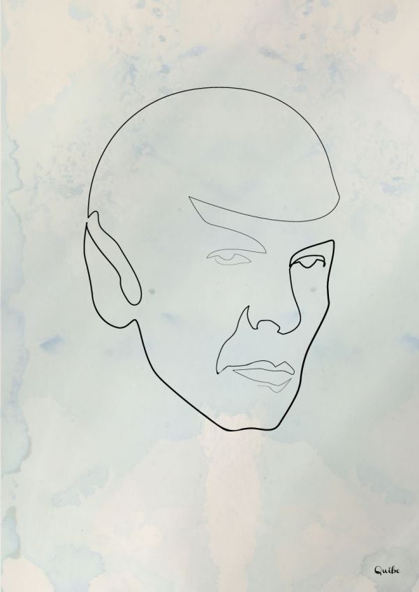 These one line sci-fi portraits are simply stunning