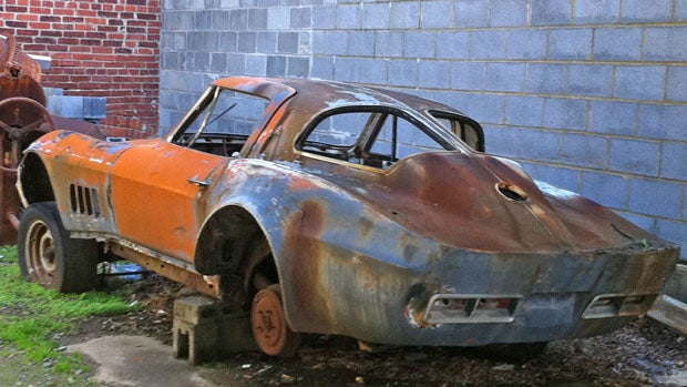 Washingon D.C.'s secret rotting Sting Ray Corvette