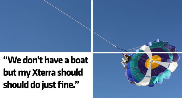 The dangerous thrill of off-road parasailing