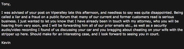 Lamborghini tuner threatens customer with stripper video