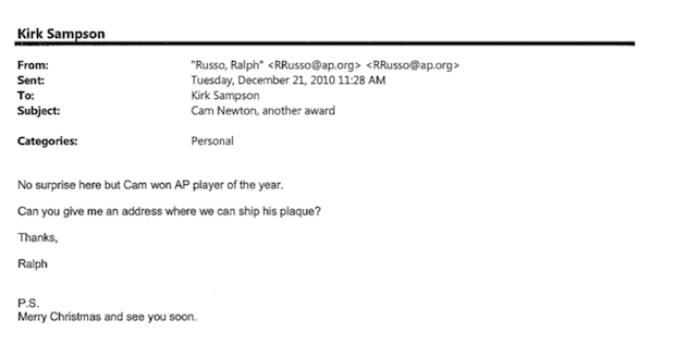 "Am I Sick? Are We All Sick?": Overwrought Things The Media Wrote To Auburn's PR Guy During Cam Newton's Wild 2010 Season