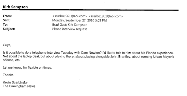 "Am I Sick? Are We All Sick?": Overwrought Things The Media Wrote To Auburn's PR Guy During Cam Newton's Wild 2010 Season