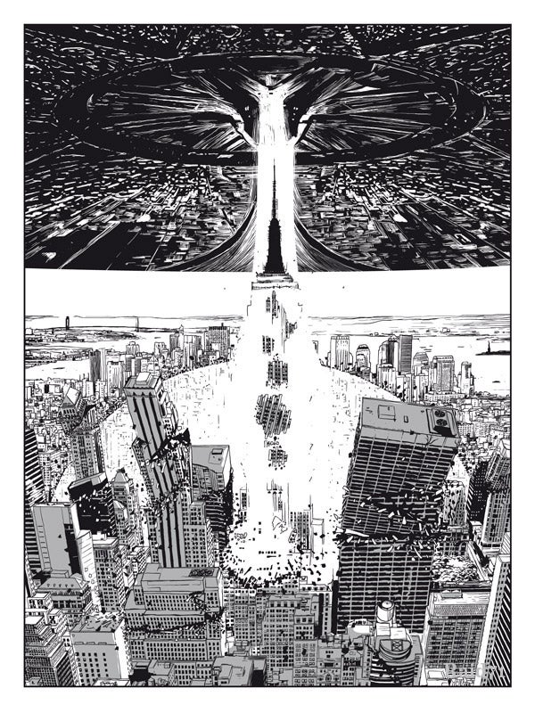 Celebrate the destruction of New York City with this crazy giant monster art