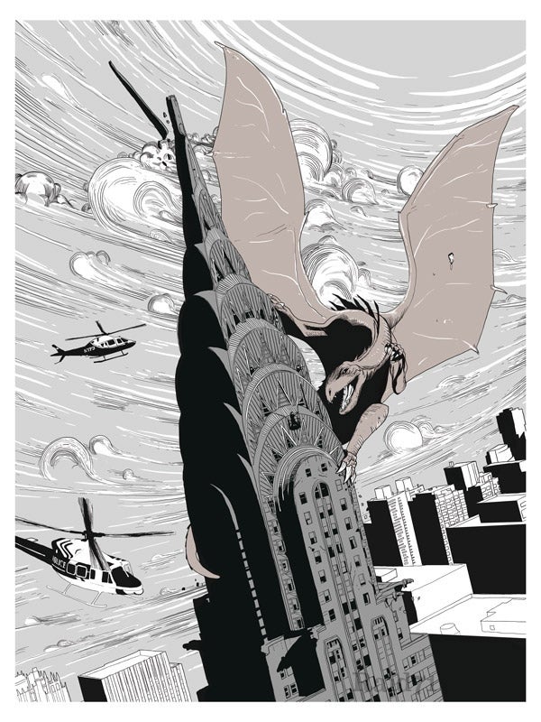 Celebrate the destruction of New York City with this crazy giant monster art