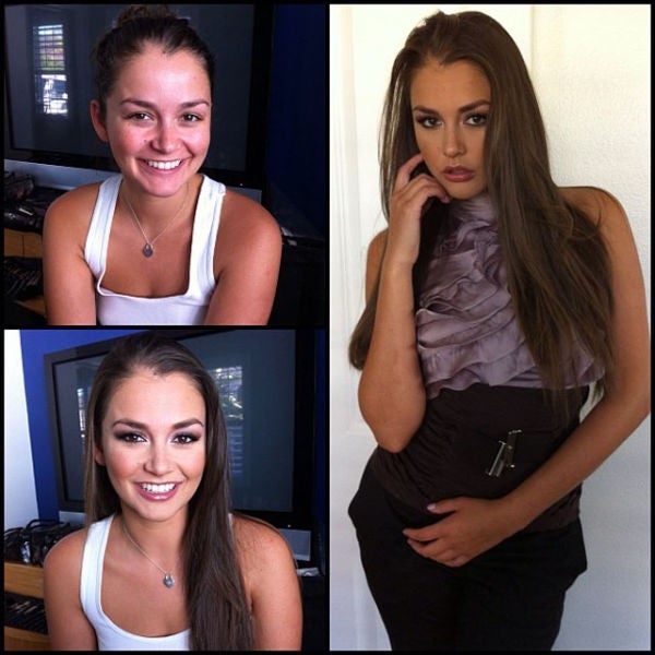 How About That: Porn Stars Look Different Before and After Their Makeup Makeovers