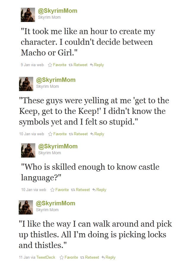 "Skyrim Mom" is the Only Twitter Account You Need to Read Today