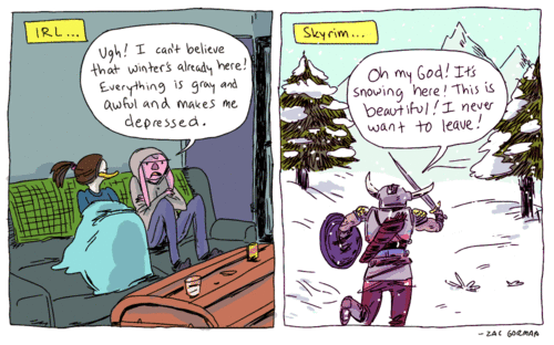 It's Always Snowing In Skyrim
