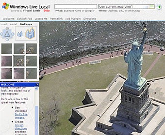 Windows Live Local maps bird's eye views