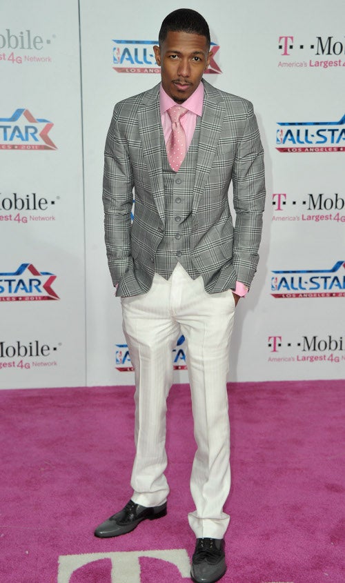 NBA All-Stars On The "Magenta Carpet"
