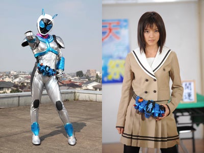 A Japanese Schoolgirl Finally Rides with Kamen Rider