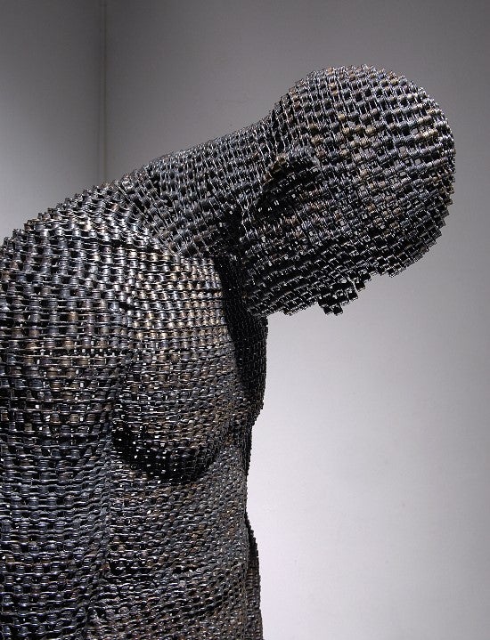 Bike Chains Welded into the Shape of Human Despair