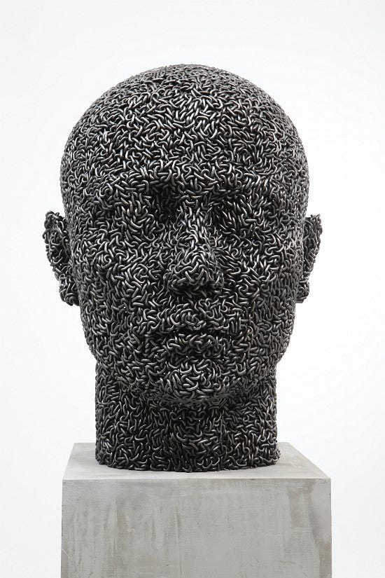 Bike Chains Welded into the Shape of Human Despair