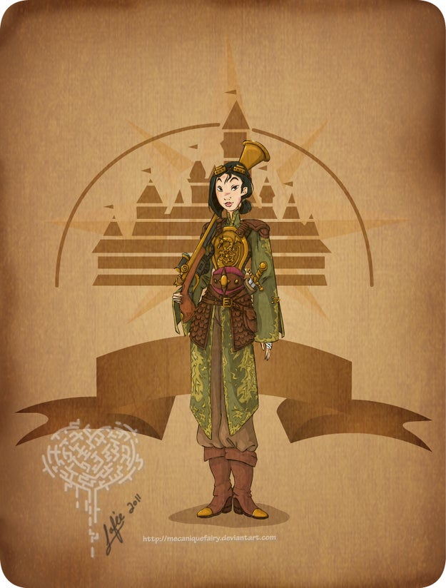 Classic Disney villains redrawn as steampunk baddies