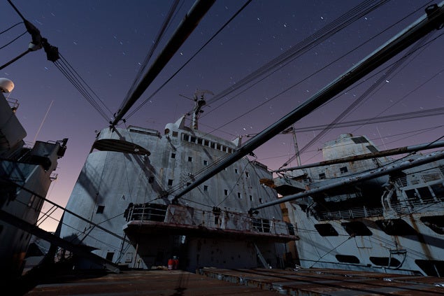 A fleet of Navy ghost ships, right out of the Bermuda Triangle