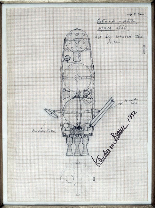 1950s Rocket Sketches Envision Manned Spaceflight