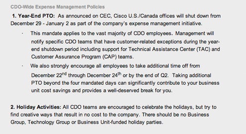 Cisco kills Christmas