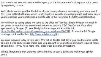 Ad Agency Graciously Allows Staff to Use a Vacation Day to Vote