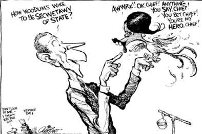 An Obama Presidency May Be Rough Going for Political Cartoonists