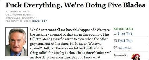 The Five-Blade Razor: America's Folly