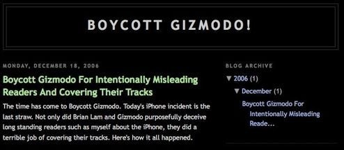 Engadget editor admits to creating "Boycott Gizmodo" site