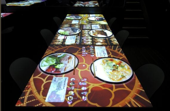 New London Restaurant Has Interactive Touch Tables With eMenus and Digital Tablecloths