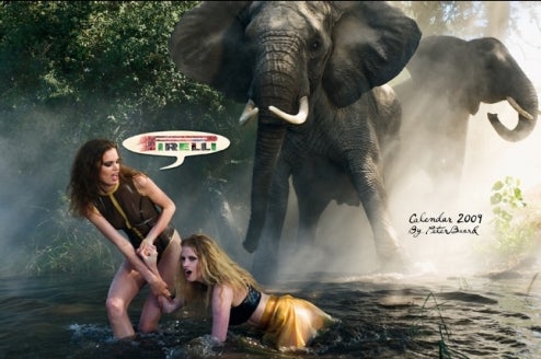 2009 Pirelli Calendar: Elephants And A Whole Load Of NSFW
