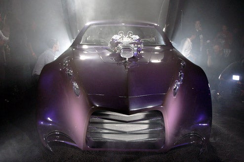 Galpin Scythe Condenses SEMA Into Giant Purple Caricature