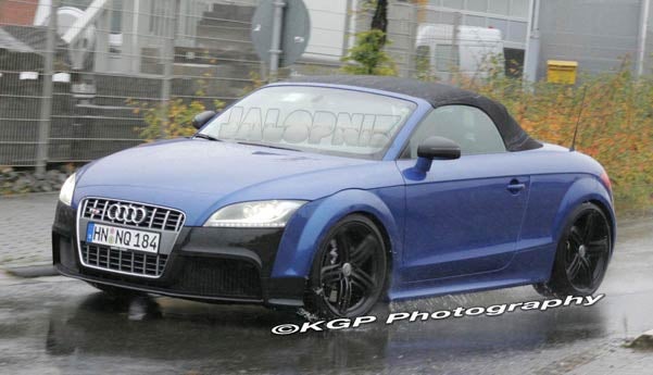 Audi TT-RS Cabrio Spied Prowling Near The Ring Sans Top, Camouflage