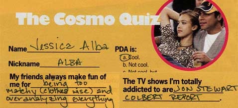 'Cosmo' Cover Girl Jessica Alba: Emotionally Unavailable, Intuitive, Creatively Unfulfilled