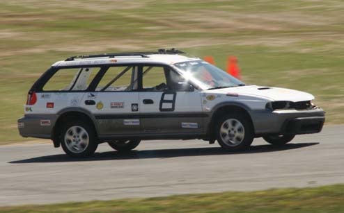 Yes, That's A Subaru Outback On The Track!