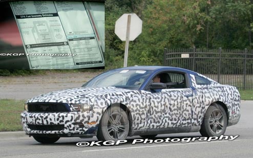 2010 Ford Mustang Spotted Wearing Window Stickers