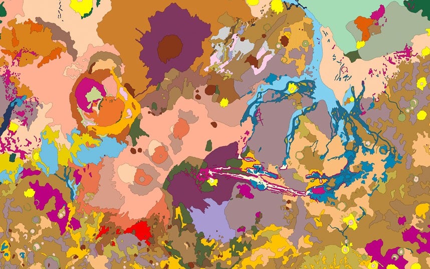 These colorful planetary maps look like pop art