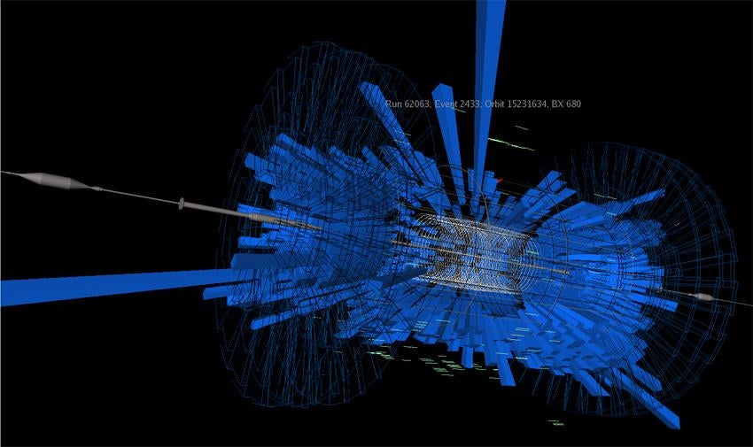 LHC First Beam Test Image, All Systems Go for First Collision Event