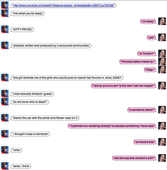 A Real-Time Reaction to Kitty Pryde's 'Okay Cupid'
