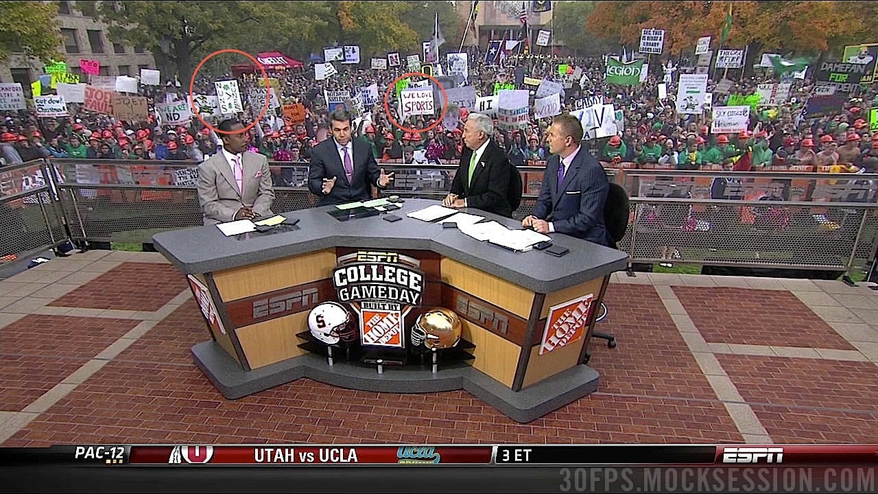 Eifert Tower! Your Roundup Of The Best Signs Behind The College Gameday Crew, Plus Lee Corso Dressed As A Leprechaun