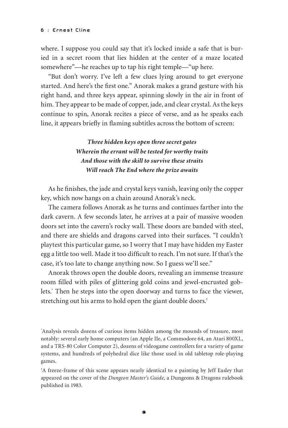 Read the first two chapters of Ernest Cline's new novel, Ready Player One
