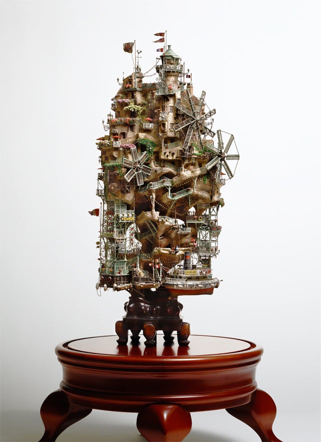 Artist transforms bonsai trees and empty cans into insane Lilliputian cities