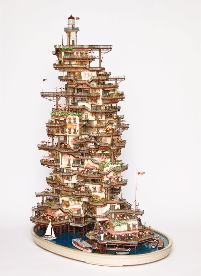 Artist transforms bonsai trees and empty cans into insane Lilliputian cities