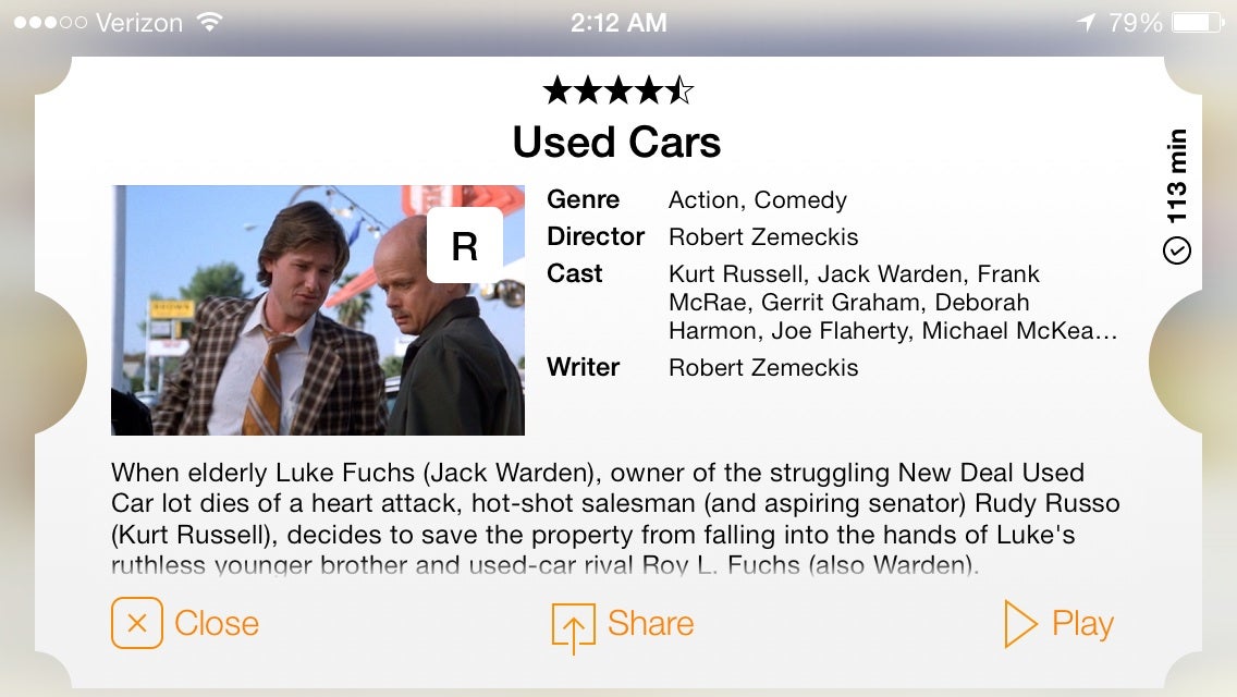 Used Cars. Much Movies. So Happy Christmas Eve.