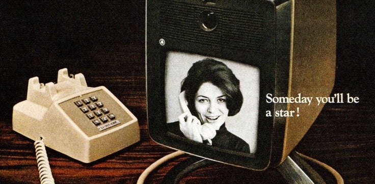 Crossing a telephone with a TV set in 1968