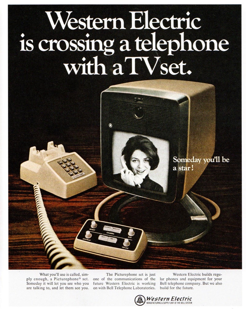 Crossing a telephone with a TV set in 1968